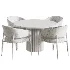 Linda chair And Mayeerty 46 Modern Wooden Round Dining Table - Thumbnail 6