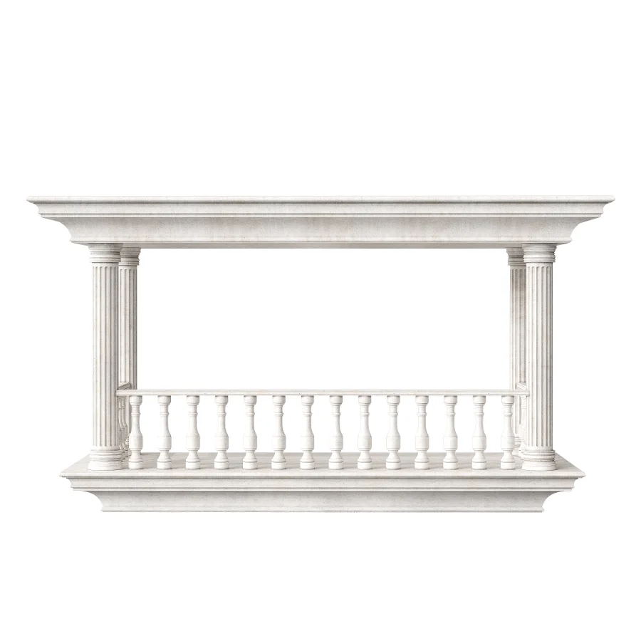Classical Balcony With Marble Baluster Detailing – Facade Element 2 Image 2