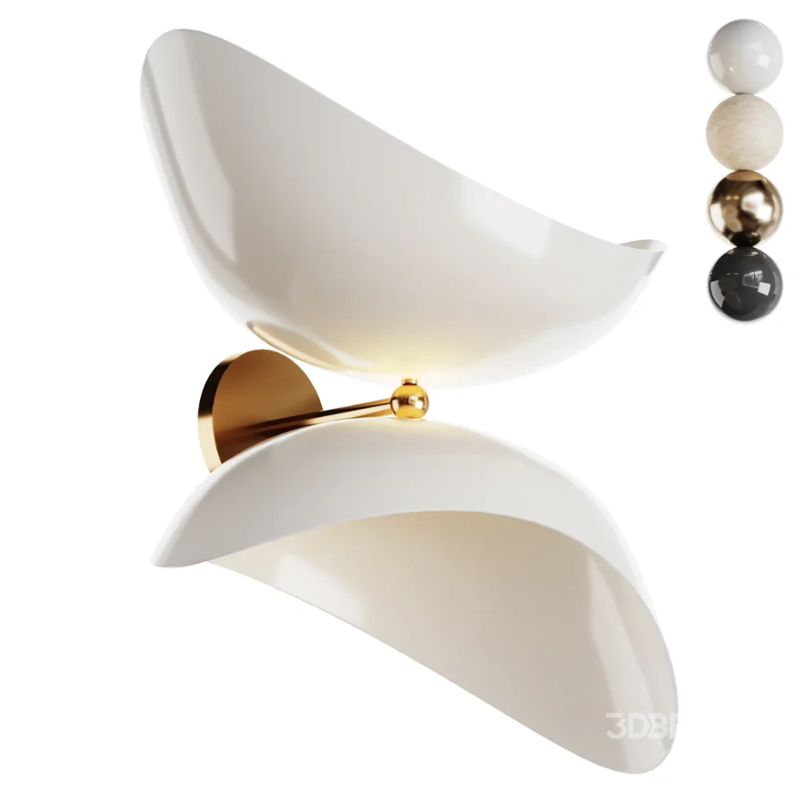 Elegant sculptural wall light Image 1