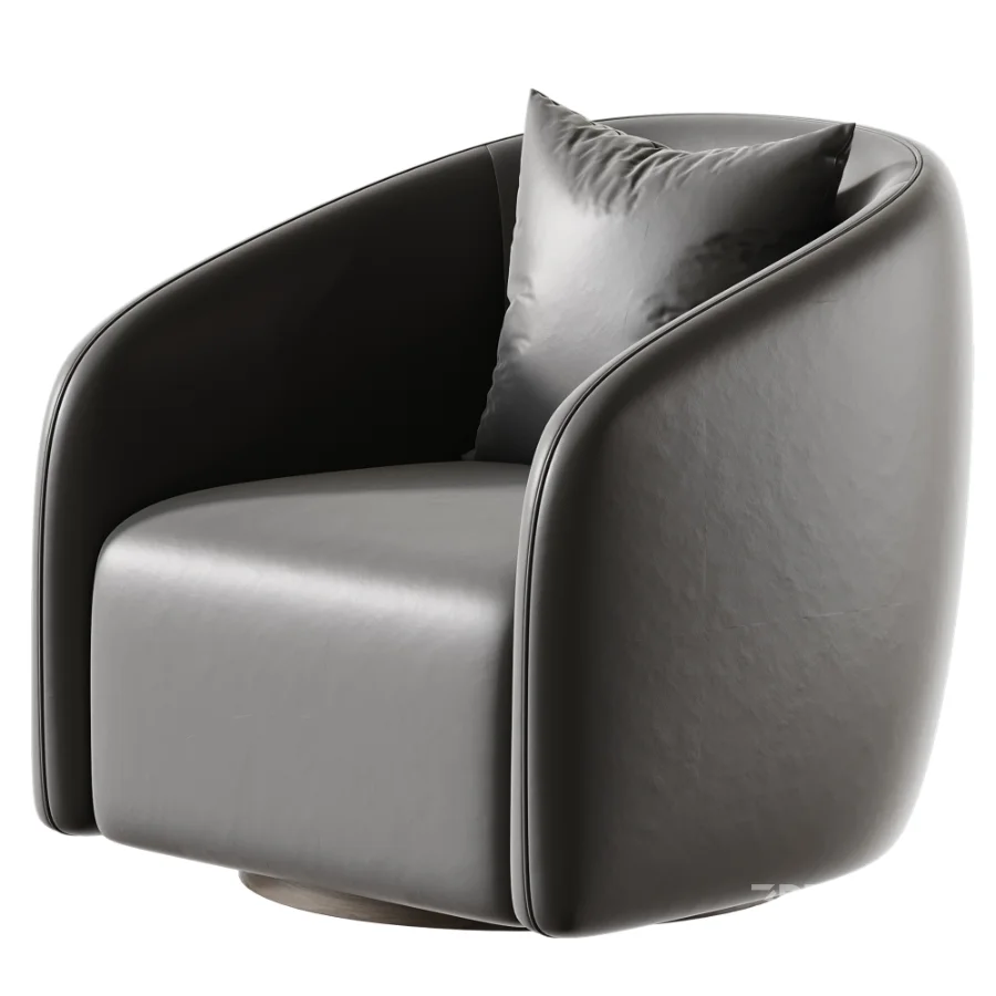 Modway Holland Curved Swivel Armchair Image 3