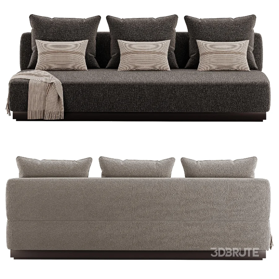 Amalfi 3 Seat Armless Sofa Image 2