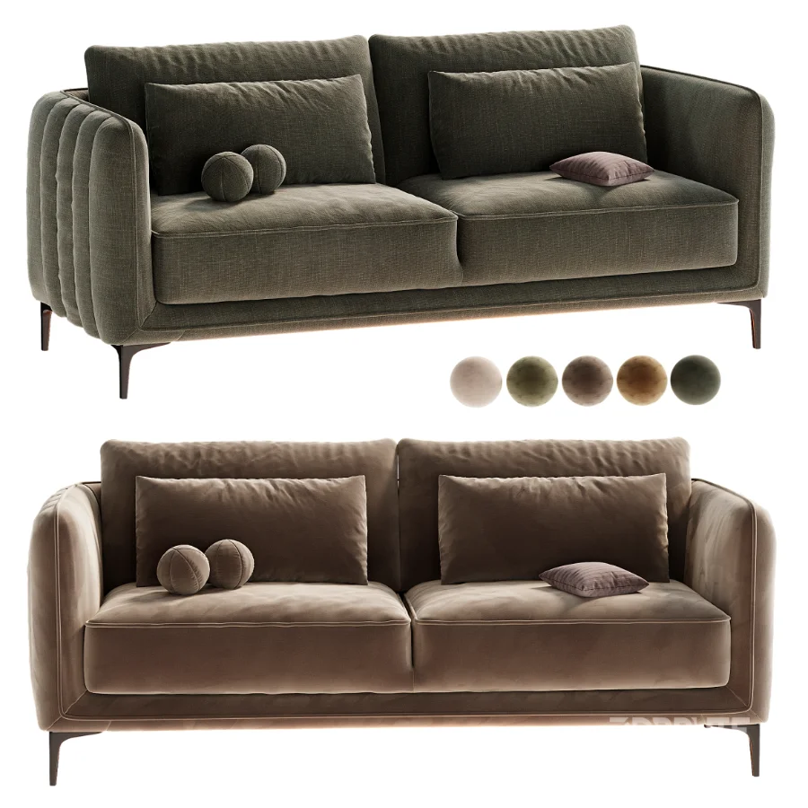Rae Genuine Upholstered Sofa Image 2