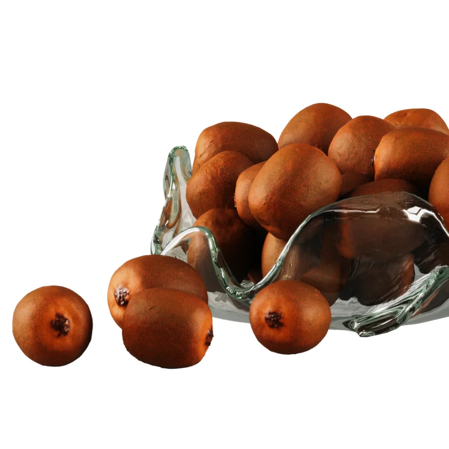 Dried Grass Arrangement with Glass Vase & Fruits Image 1