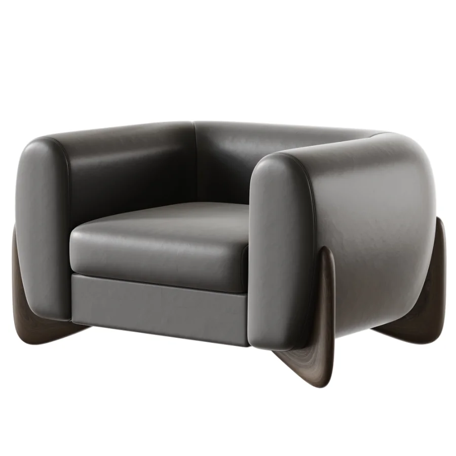 Tina Modern Boucle Upholstered Accent Armchair Image 4