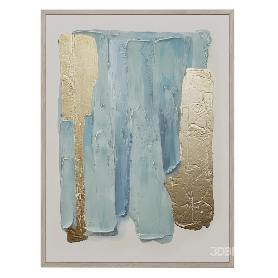 Blue Drift Framed Champagne Painted Wall Art Set of 2 by Z Gallerie Image 7