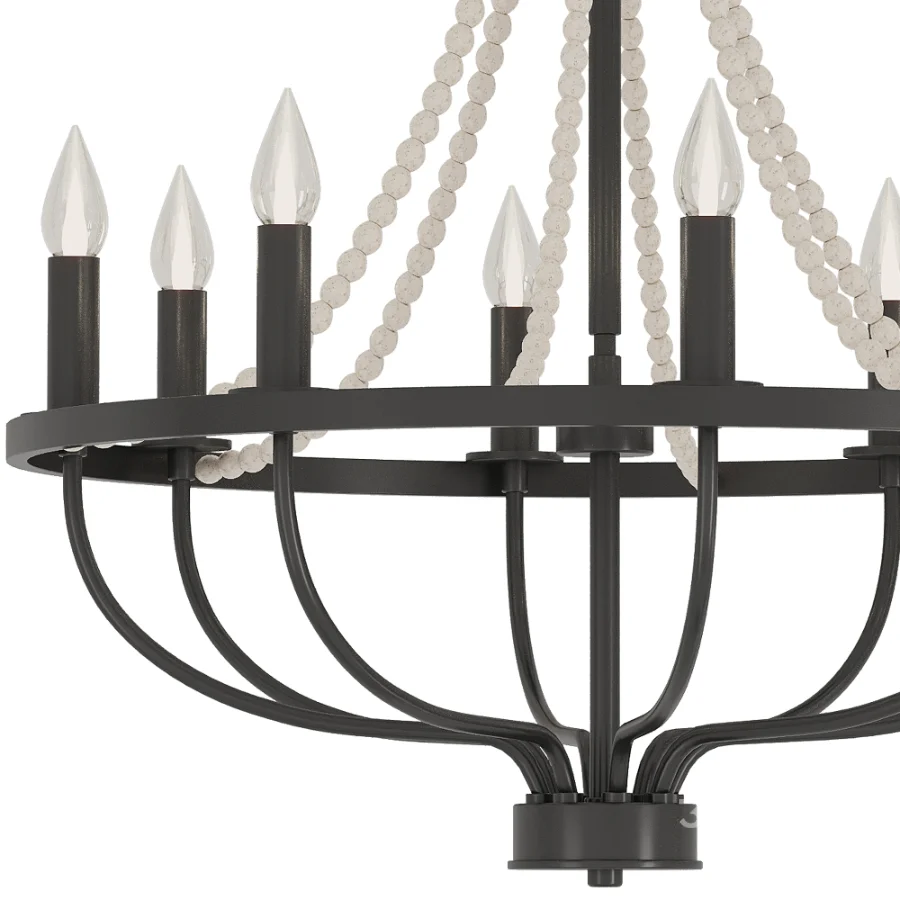 Resha Wagon Wheel Chandelier Image 4