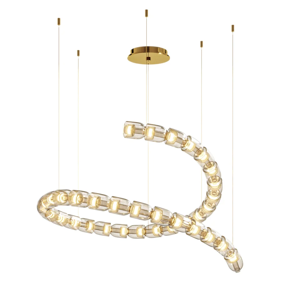 Gabriel Spiral Chandelier Led Image 3