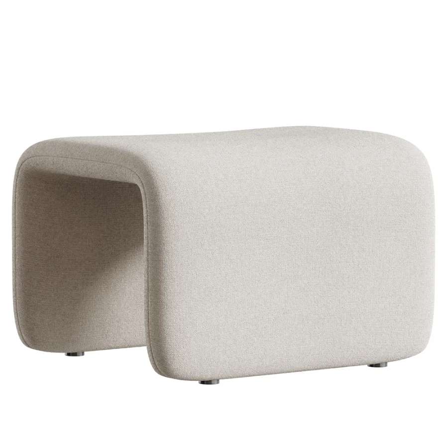 Etcetera Footstool Creme White Image 3