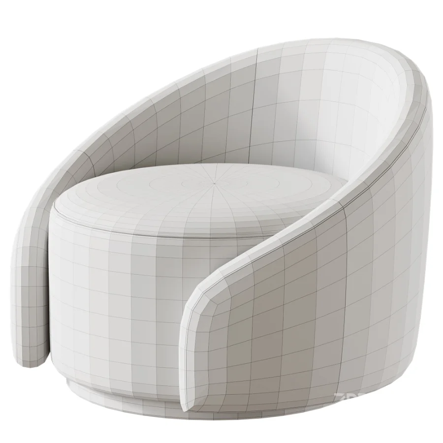 Aunna Upholstered Swivel Barrel Chair Image 5
