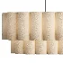 Folia oval scalloped natural linen pendant - Thumbnail 4