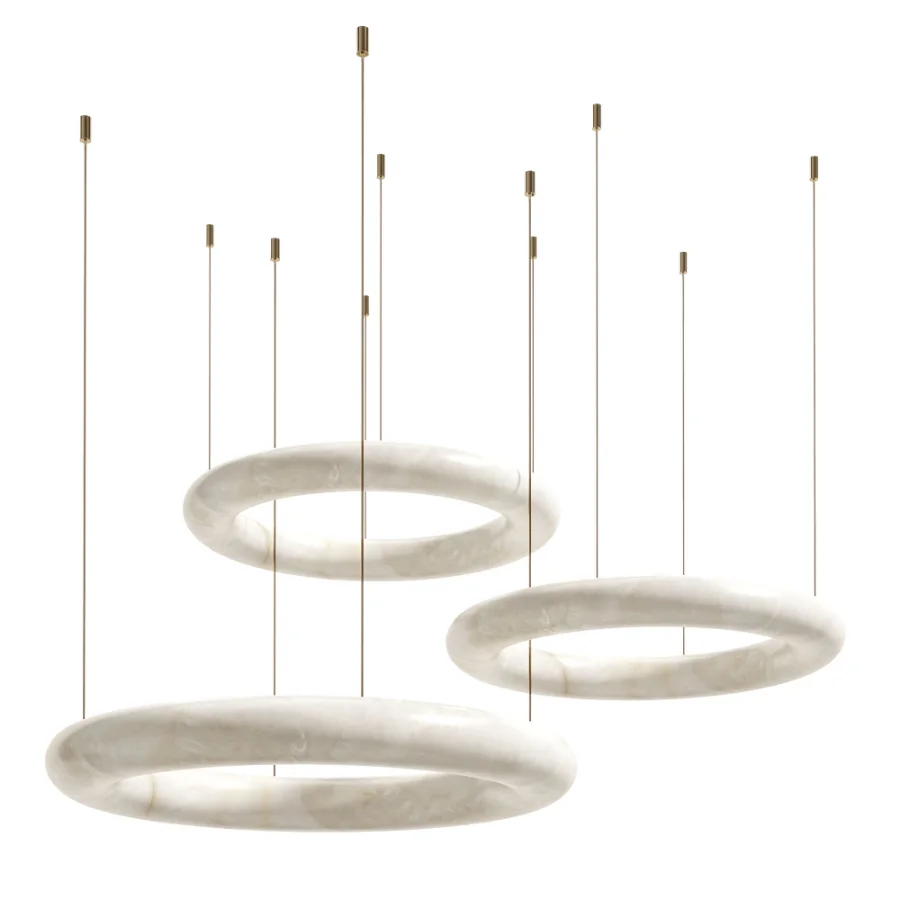 Aurelia Alabaster Ring Pendant Light Image 1