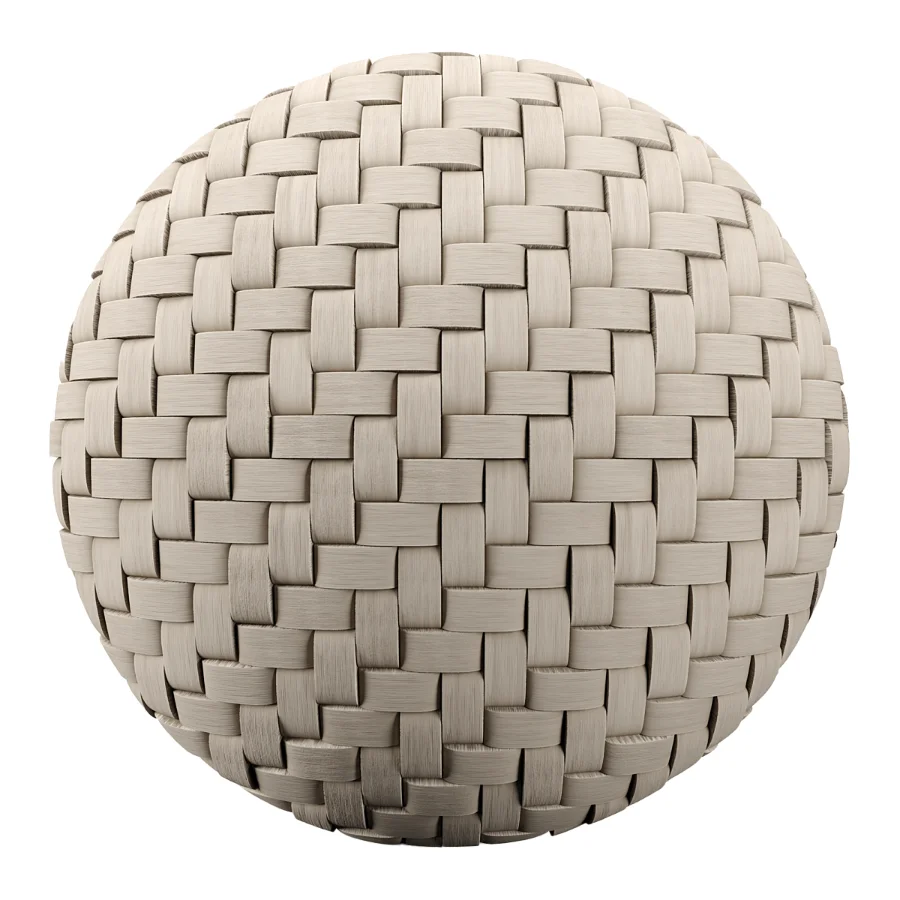 FB19 PBR Woven bamboo herringbone 4K Image 3