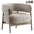 Marvin brown chenille swivel chair - Thumbnail 1