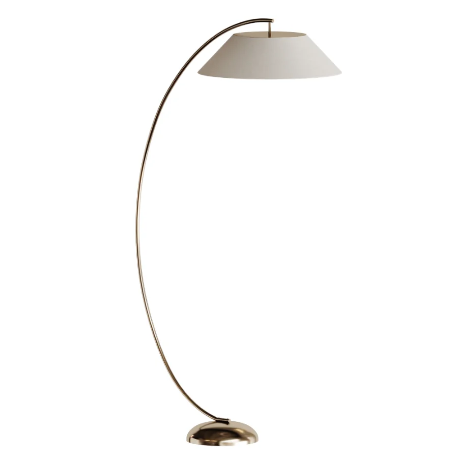 Circo arc bronze and linen floor lamp Image 2
