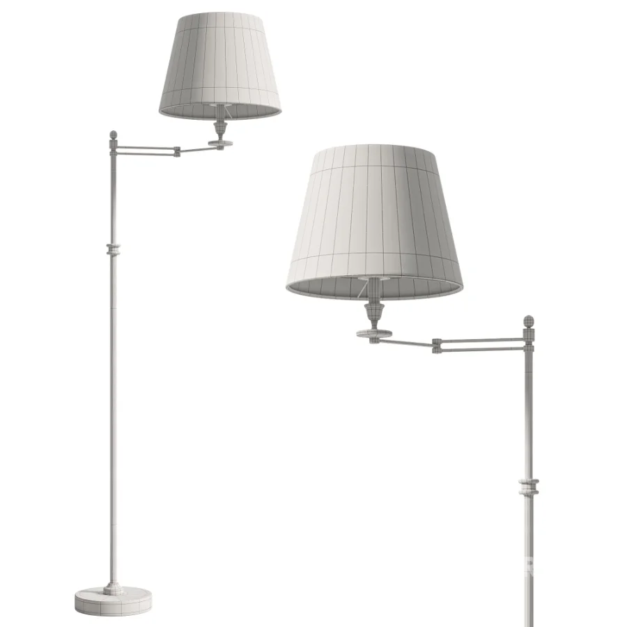 Brass Reading Floor Lamp Image 1