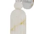 Alabaster Brass Wall Sconce - Thumbnail 4
