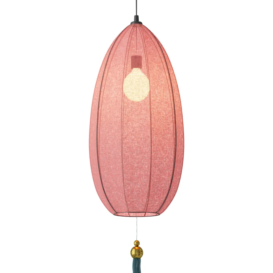 Traditional Chinese Fabric Light Chandeliers Image 4