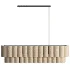 Folia oval scalloped natural linen pendant - Thumbnail 3