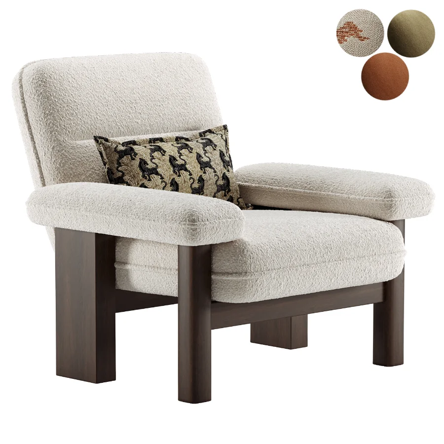 Boucle Accent Chair Image 1