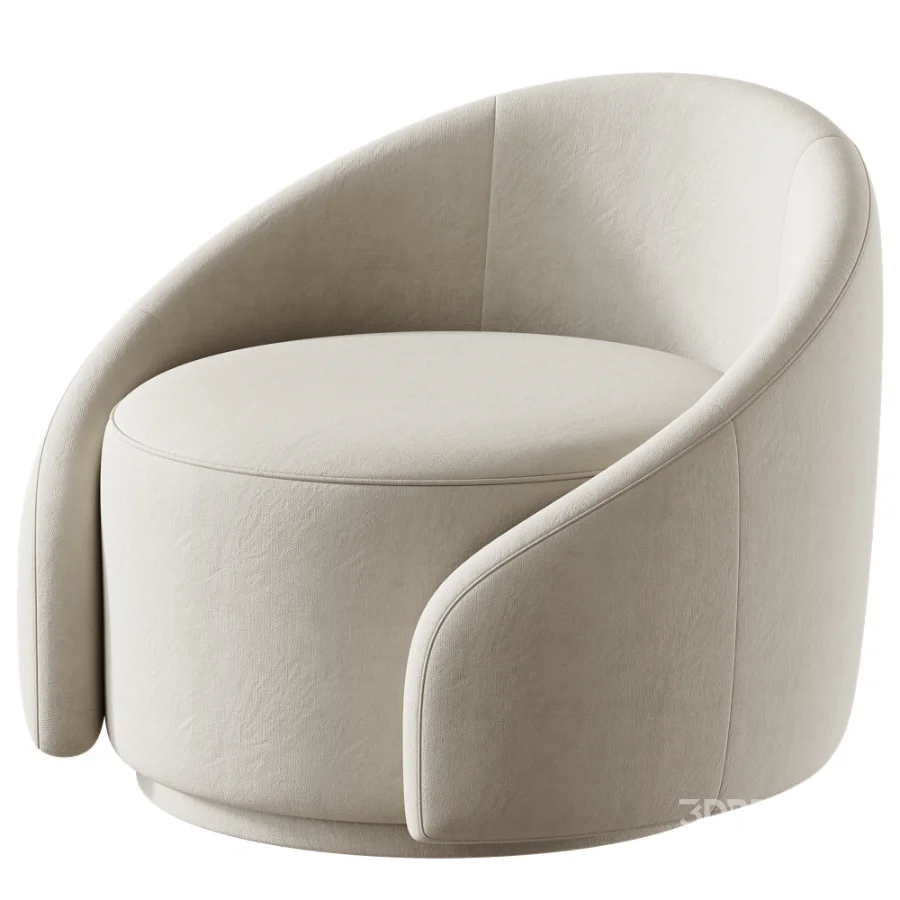 Aunna Upholstered Swivel Barrel Chair Image 2