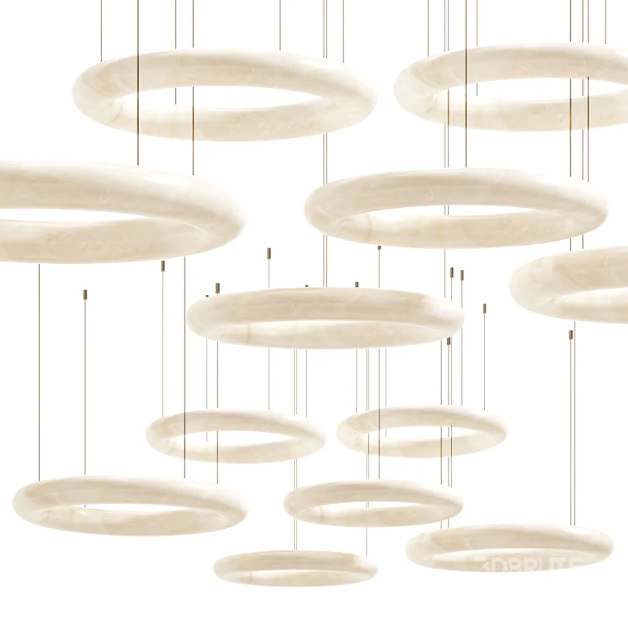 Aurelia Alabaster Ring Pendant Light 2 Image 1