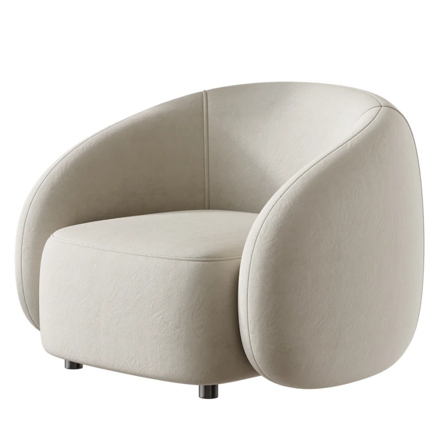 Modern Leather Armchair Image 3