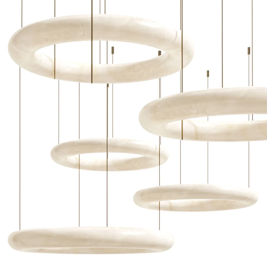 Aurelia Alabaster Ring Pendant Light Image 4