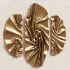 Modern Fluid Brass Metal Wall Decor Triptych - Thumbnail 5