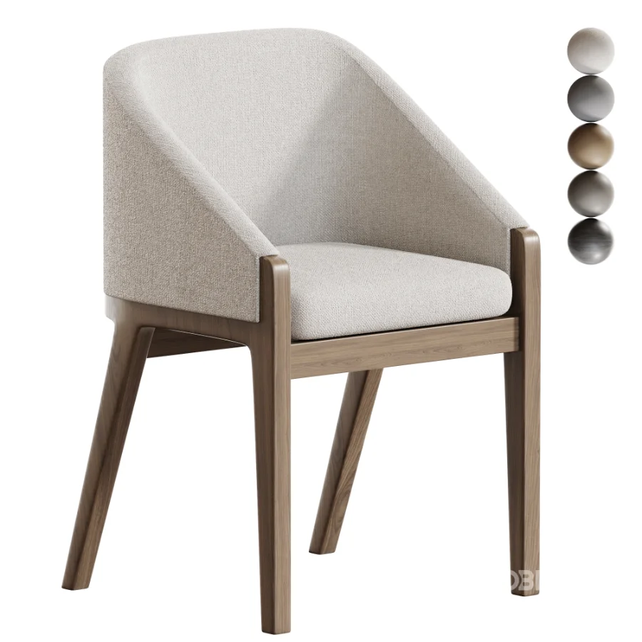 Upholstered wood side chair Image 1