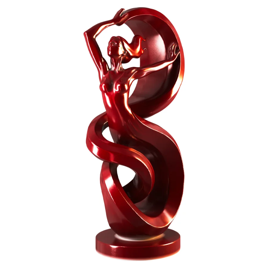 Elegant Dancing Woman Sculpture Image 2