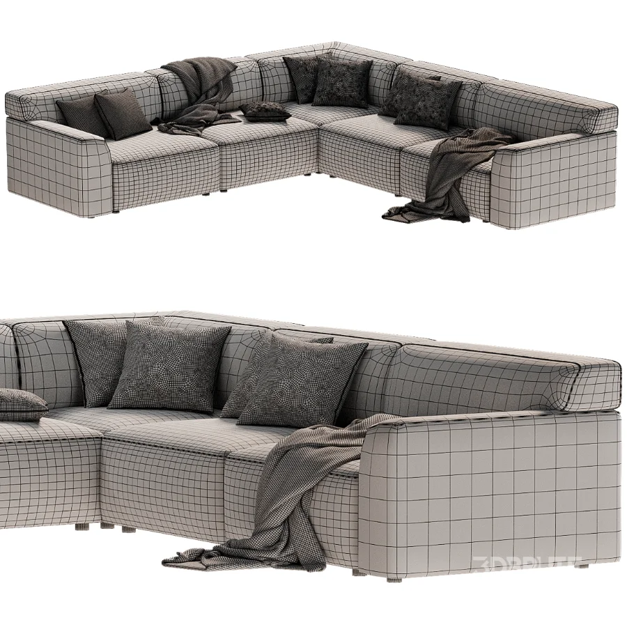 Morell 5 Piece Upholstered Reversible L Sectional Image 5