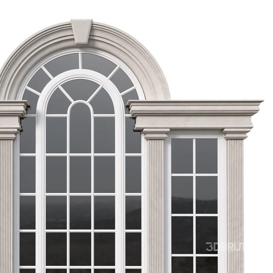 Architectural Classic Window 3D Model 15 Image 2