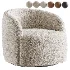 Gwyneth Ivory Boucle Swivel Chair by goop - Thumbnail 1