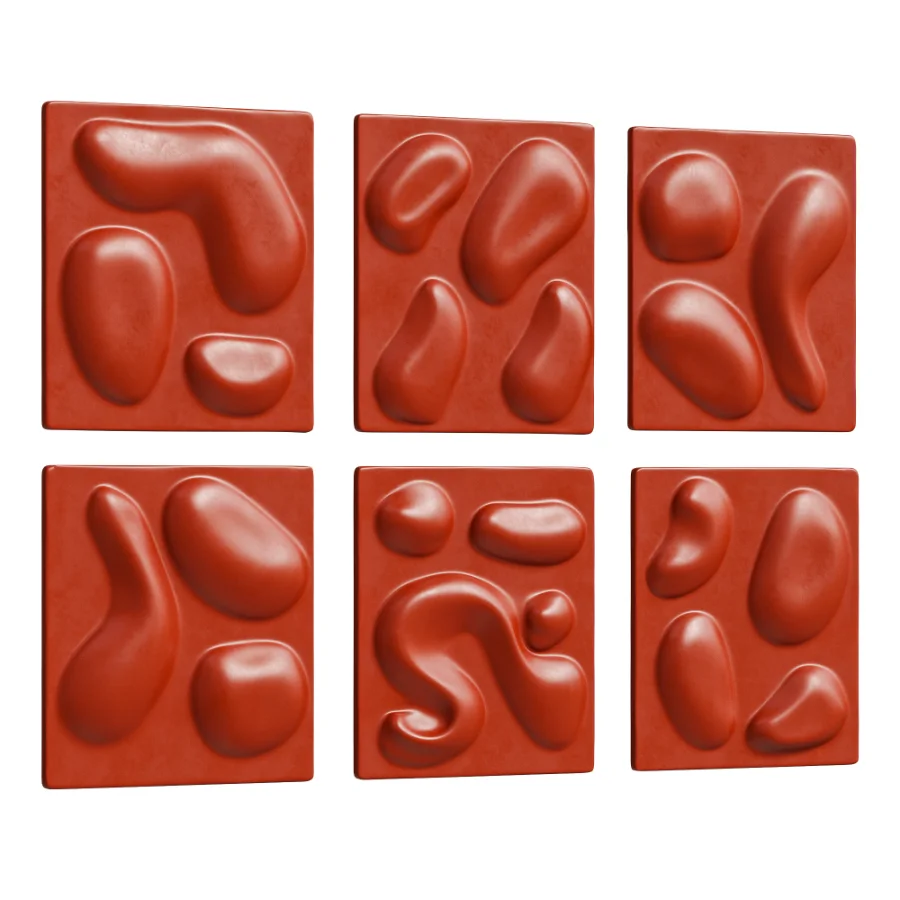 Wall Sculpture Set Modern Gold Relief 27 Image 4