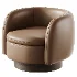 Muir Taupe Velvet Swivel Chair - Thumbnail 4