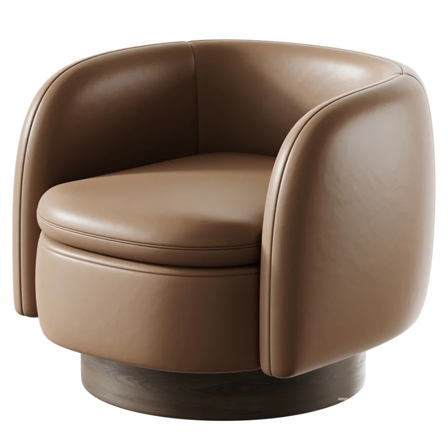 Muir Taupe Velvet Swivel Chair Image 4