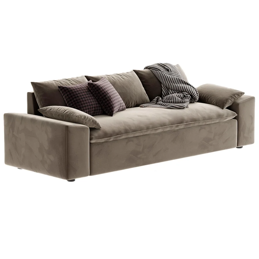Algora White Performance Fabric Sleeper Sofa Image 1