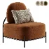 Yellow Linen Accent Chair - Thumbnail 1