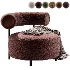 Naduvi Miley Velvet Right Cremekleurig Sofa - Thumbnail 6
