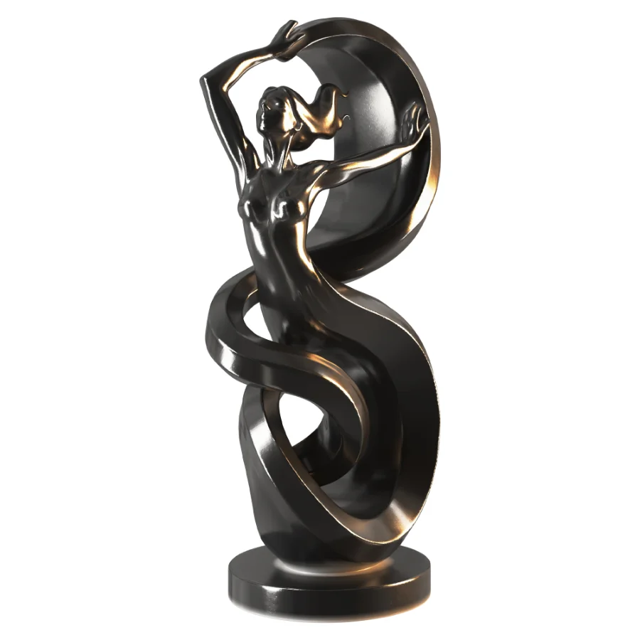 Elegant Dancing Woman Sculpture Image 3