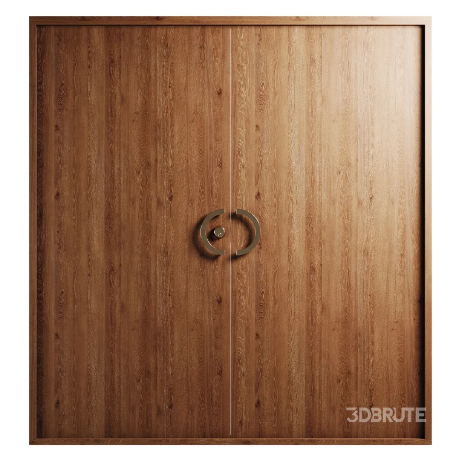 Modernist entry walnut doors collection Image 5