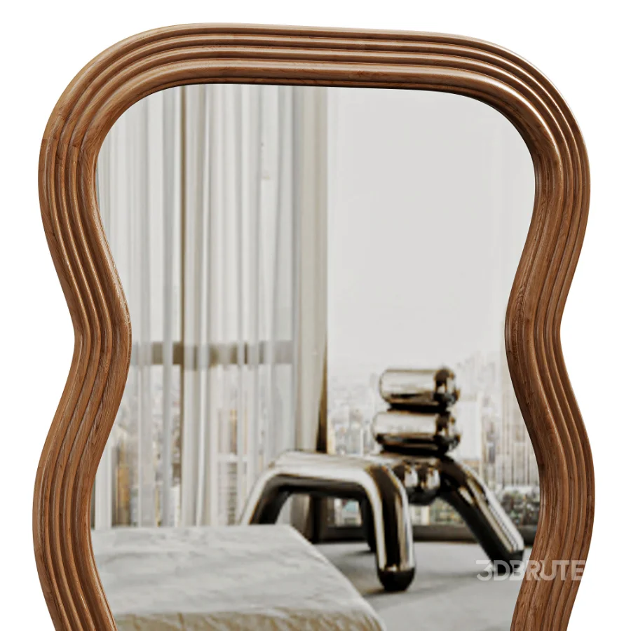 Frances Natural Floor Mirror Image 4