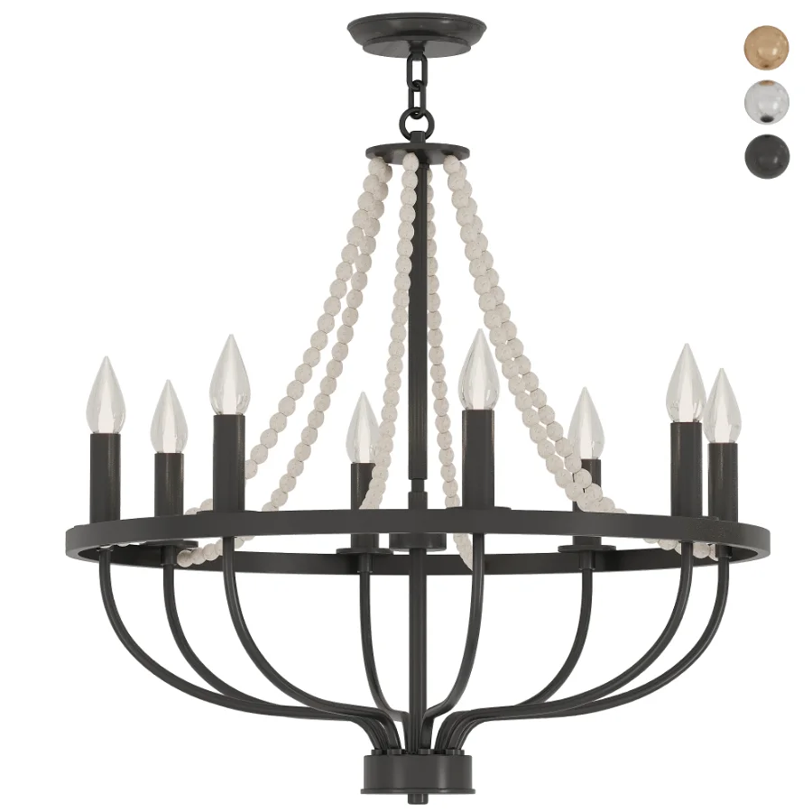Resha Wagon Wheel Chandelier Image 1