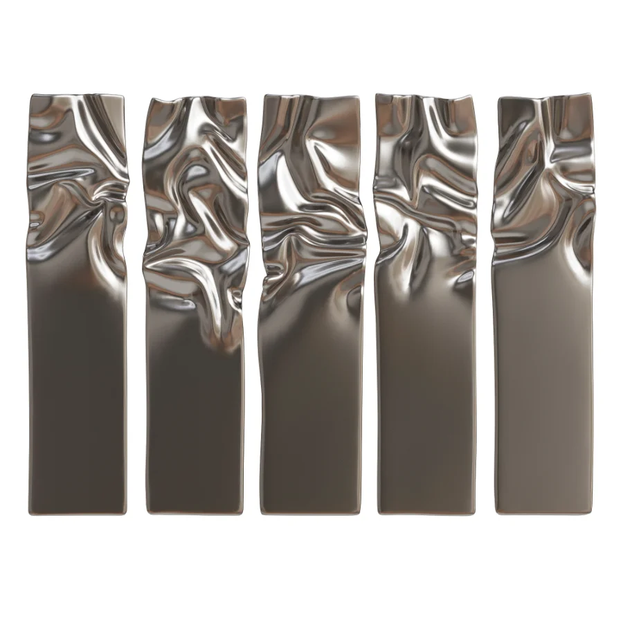 Modern Abstract Liquid Metal Wall Art 40 Image 1