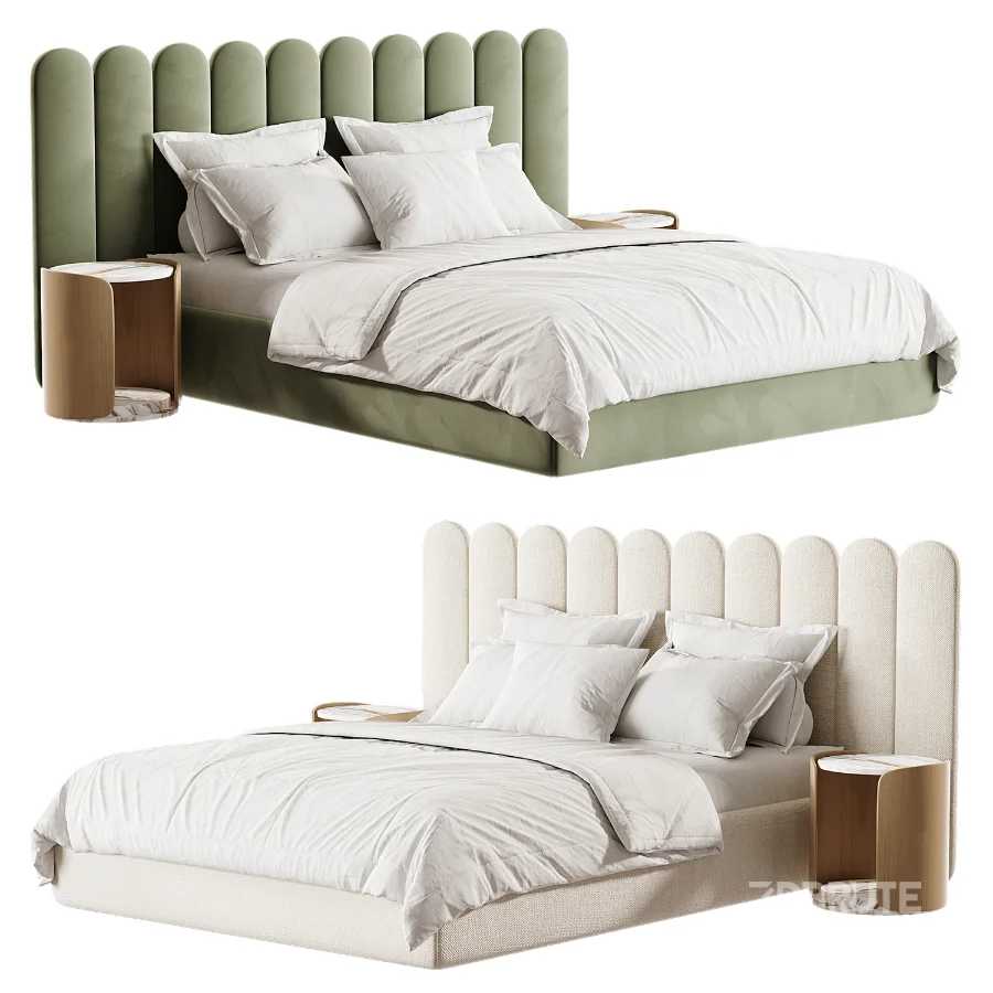 Modern Colline Upholstered King Bed Image 3