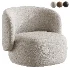 Pietra Curved Swivel Armchair - Thumbnail 1