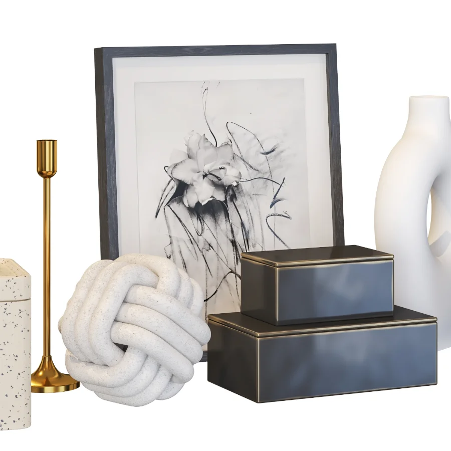 Decorative set AG03 3D model 3dbrute
