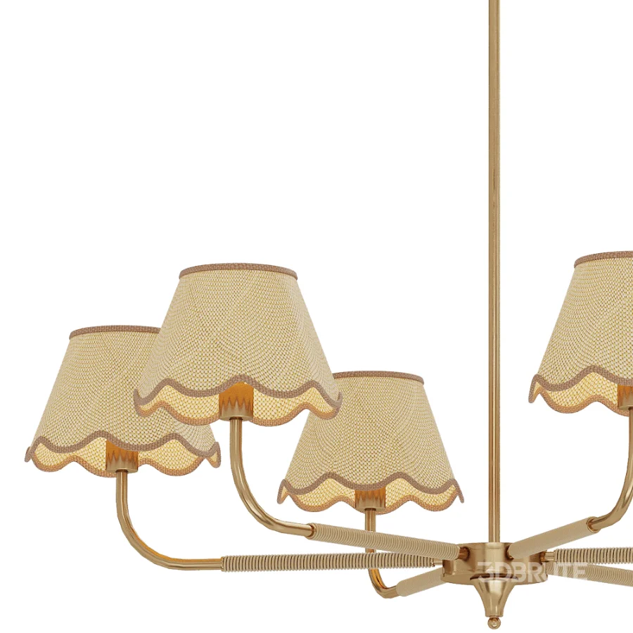 Boho Rattan Chandelier Image 3