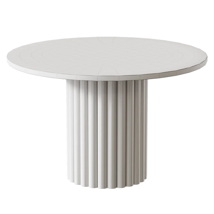 Modern Wooden Round Dining Table Image 5