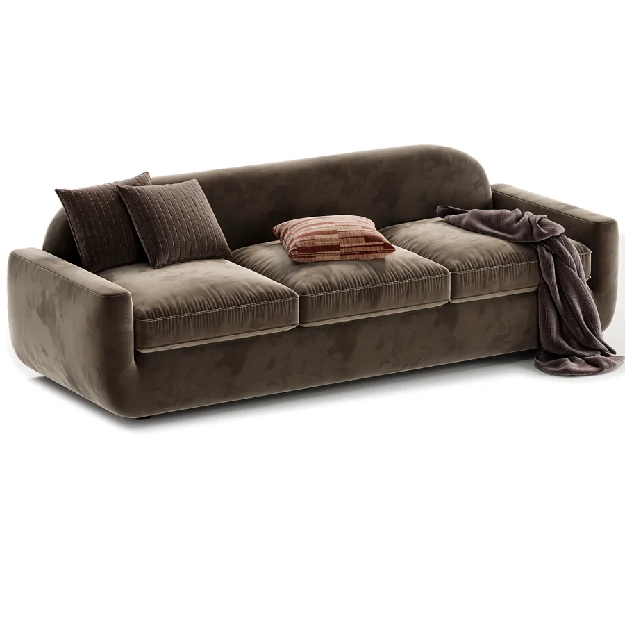 Aldine Ivory Boucle Sofa Image 1